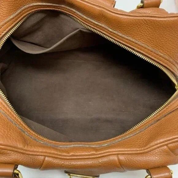 Authentic Louis Vuitton Lunar Pm Cognac Brown Mahina Leather Shoulder Bag - Picture 9 of 12